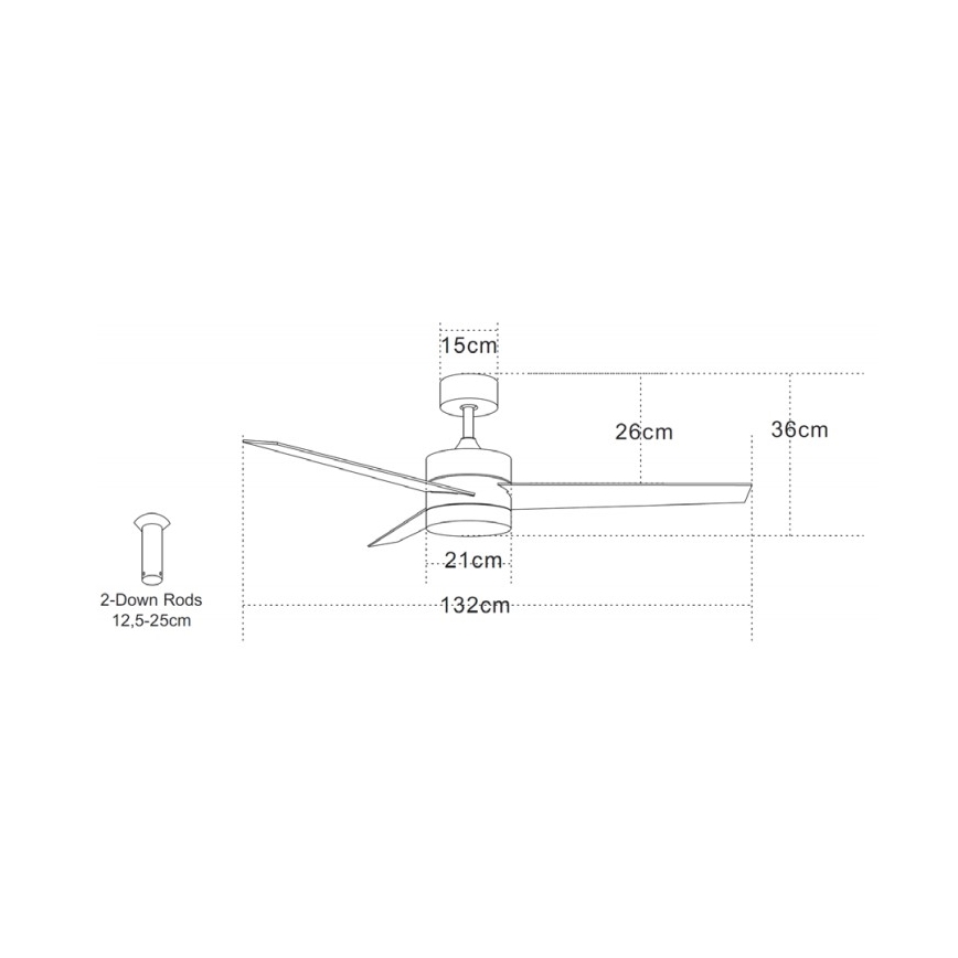 Zambelis 19134 - Светодиодный потолочный вентилятор LED/15W/230V 3000/4000/6000K хром + дистанционное управление