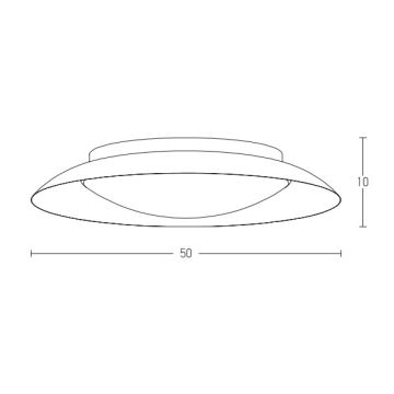 Zambelis 1959 - Светодиодный потолочный светильник LED/28W/230V диаметр 50 cm медная