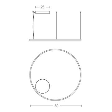 Zambelis 22240 - Светодиодная подвесная люстра с регулированием яркости LED/57W/230V 3000K диаметр 80 см золотистый