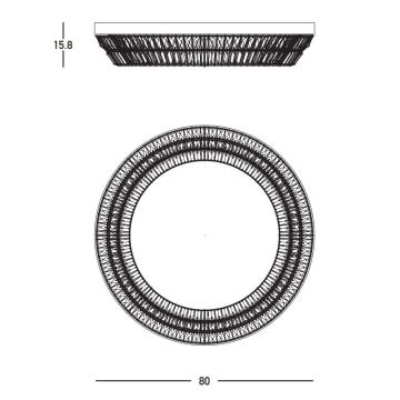 Zambelis 23049 - LED Кришталевий стельовий світильник з регулюванням яскравості LED/55W/230V CRI 90 3000K діаметр 80 см латунь