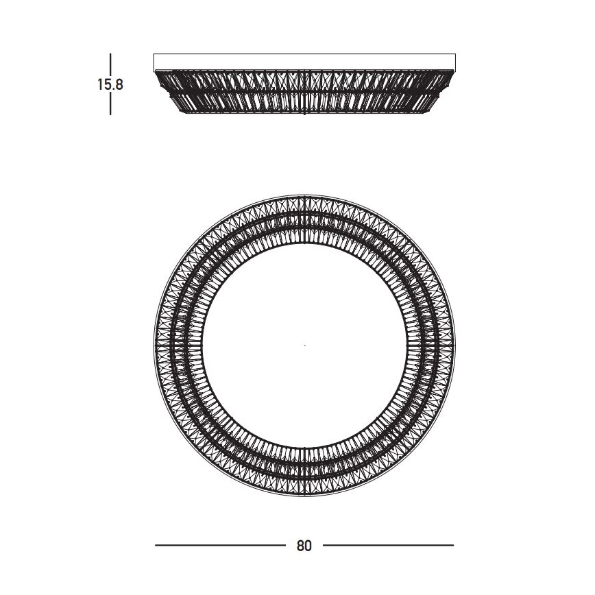 Zambelis 23049 - LED Кришталевий стельовий світильник з регулюванням яскравості LED/55W/230V CRI 90 3000K діаметр 80 см латунь