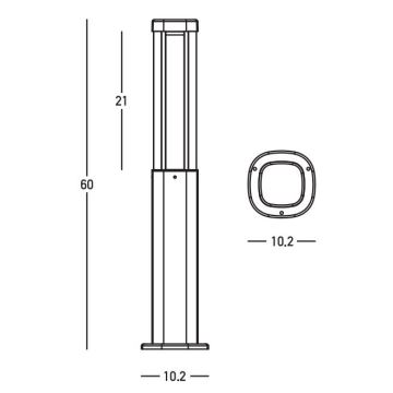 Zambelis E355 - Светодиодная уличная лампа LED/7W/230V 3000K IP54 антрацит