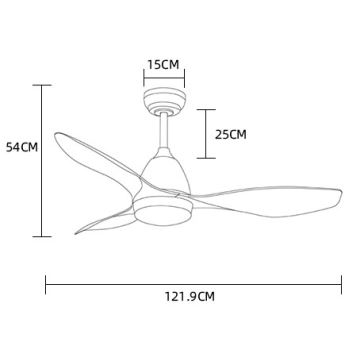 ZEVENTI - Світлодіодний стельовий вентилятор MURO LED/18W/230V Wi-Fi Tuya + пульт дистанційного керування