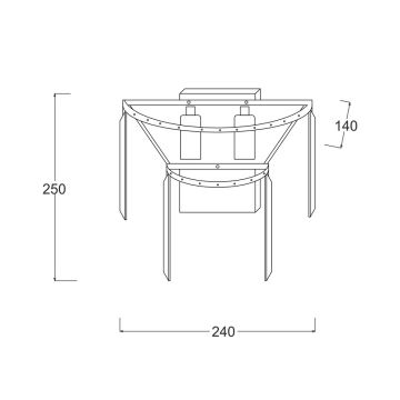 Zuma Line - Кришталевий настінний світильник 2xE14/40W/230V