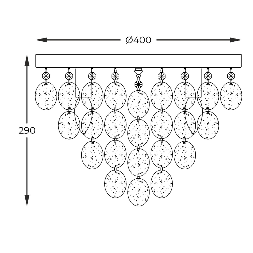 Zuma Line - Припотолочная люстра 5xE14/40W/230V серебристый