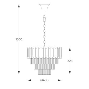 Zuma Line - Люстра на цепи 4xE14/40W/230V золотистый