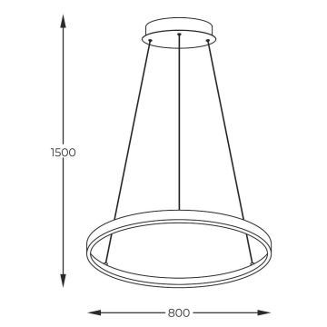 Zuma Line - Светодиодная подвесная люстра LED/36W/230V 3000/4000/6000K диаметр 80 см золотистый