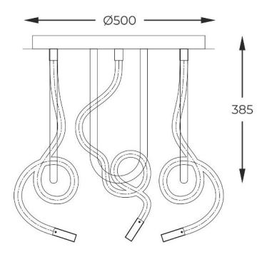 Zuma Line - Пристельова LED люстра LED/45W/230V 3000/4000/6000K золотий