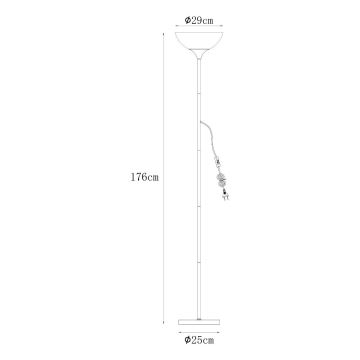 Zuma Line - Торшер 1xE27/40W/230V черный