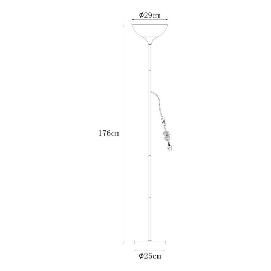 Zuma Line - Торшер 1xE27/40W/230V черный