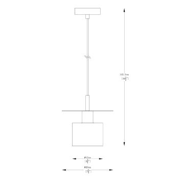 Zuma Line - Подвесная люстра 1xE27/40W/230V золотистый