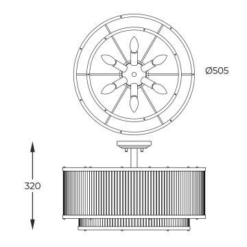 Zuma Line - Припотолочная люстра 6xE14/60W/230V золотистый