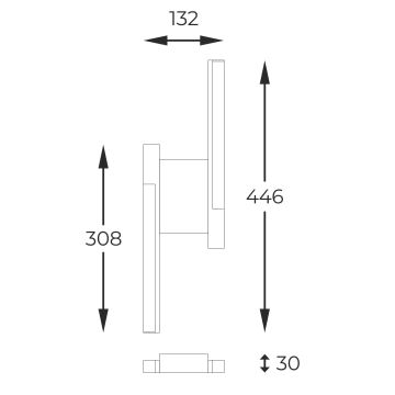 Zuma Line - Светодиодный настенный светильник с регулированием яркости LED/11W/230V