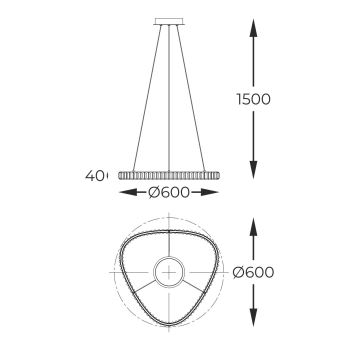 Zuma Line - Светодиодная хрустальная подвесная люстра с регулированием яркости LED/25W/230V 2700-6000K + дистанционное управление