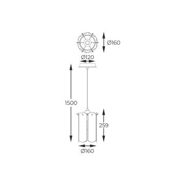 Zuma Line - Подвесная люстра 1xE14/40W/230V золотистый