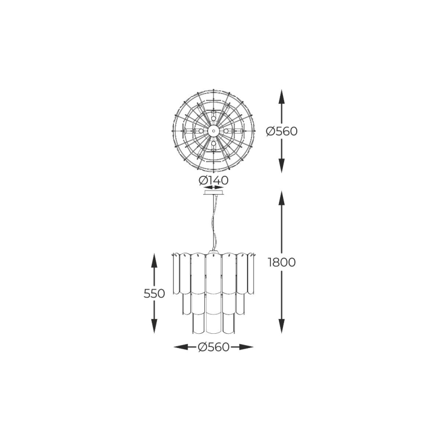 Zuma Line - Подвесная люстра 14xE14/40W/230V черный