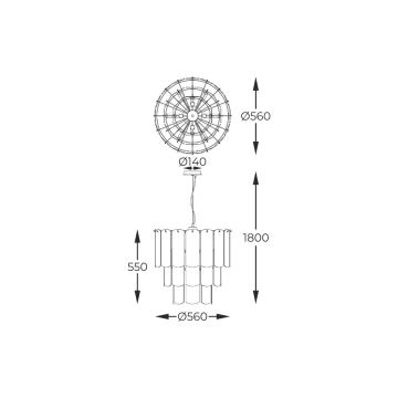 Zuma Line - Подвесная люстра 14xE14/40W/230V золотистый