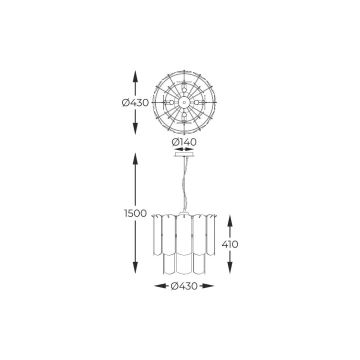 Zuma Line - Подвесная люстра 8xE14/40W/230V черный