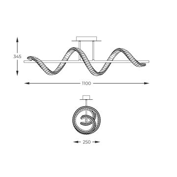 Zuma Line - Світлодіодна кришталева люстра на штанзі з регулюванням яскравості LED/24,5W/230V 2700-6000K + пульт дистанційного керування