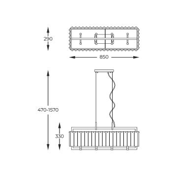 Zuma Line - Подвесная люстра 8xG9/42W/230V золотистый