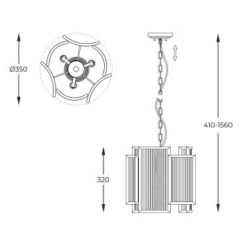 Zuma Line - Люстра на ланцюгу 3xE14/60W/230V хром