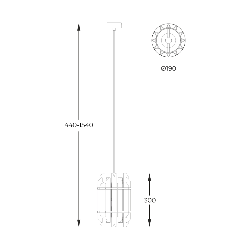 Zuma Line - Подвесная люстра 1xE14/40W/230V золотистый