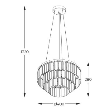 Zuma Line - Хрустальная подвесная люстра 4xE14/40W/230V черный