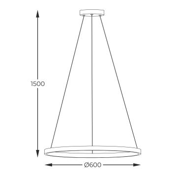 Zuma Line - Светодиодная подвесная люстра LED/32W/230V 3000/4000/6000K диаметр 60 см черный