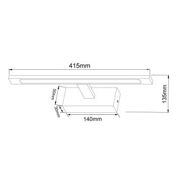 Zuma Line - Светодиодная подсветка для зеркала в ванной комнате LED/12W/230V 41 см IP44 золотистый