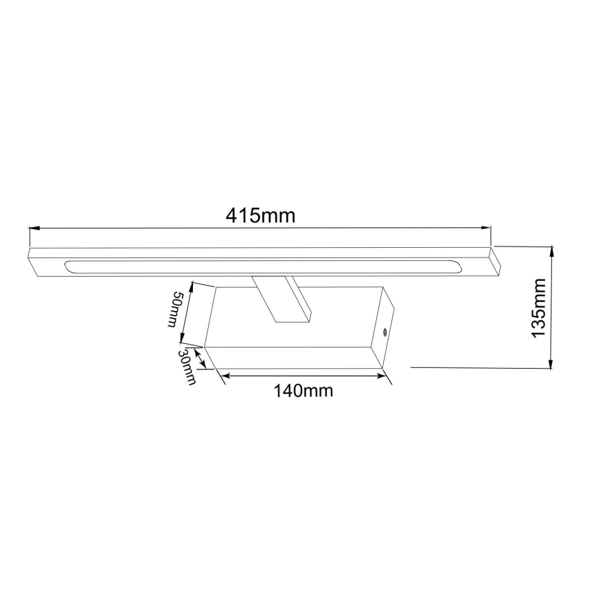 Zuma Line - Светодиодная подсветка для зеркала в ванной комнате LED/12W/230V 41 см IP44 золотистый