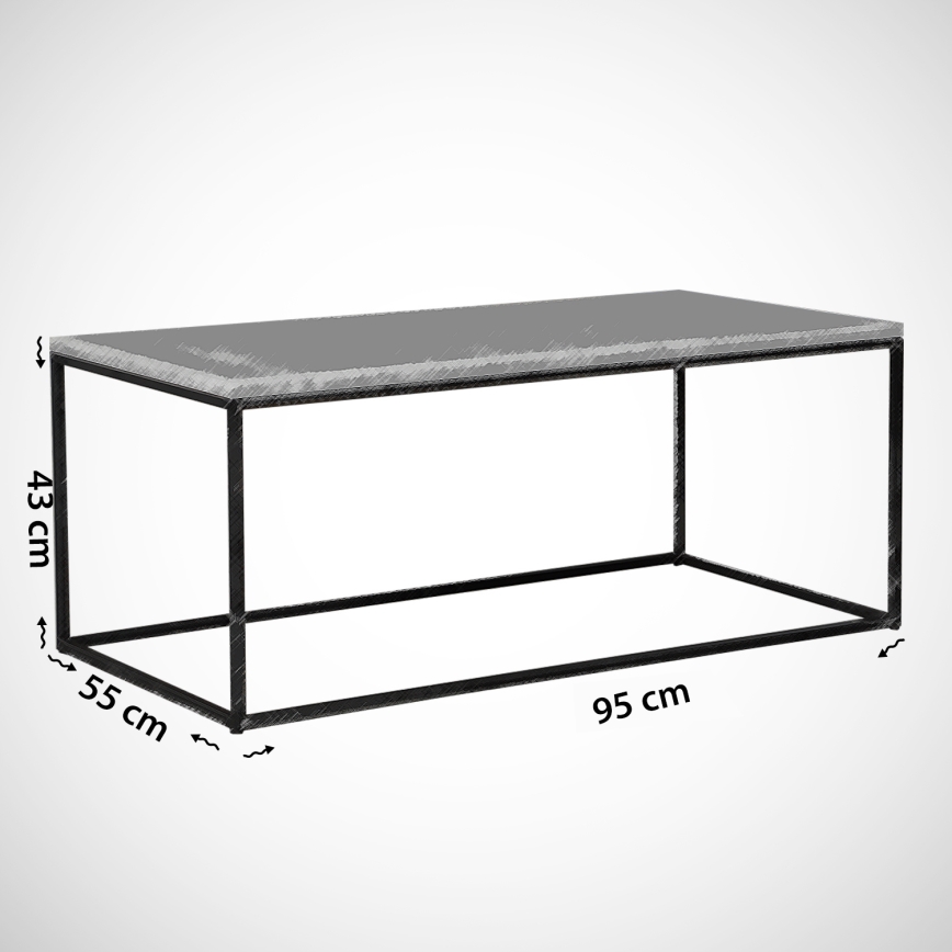 Журнальный столик COSCO 43x95 см серый