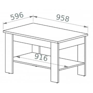 Журнальный столик VANCO 57x96 см коричневый