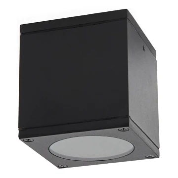 Зовнішній точковий світильник 1xGU10/35W/230V IP54 квадратний чорний