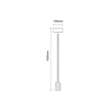 Кабель питания 1xE27/60W/230V 1 м