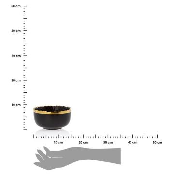 Керамическая миска KATI 11,5 см черный/золотистый