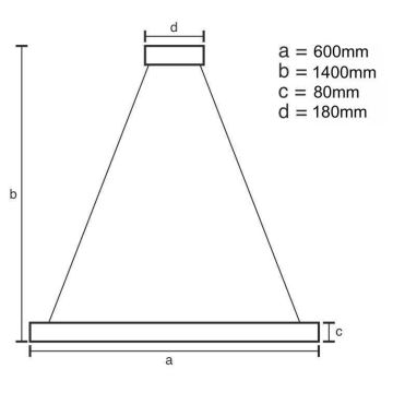 Кришталева підвісна LED люстра з регулюванням яскравості LED/40W/230V 3000-6500K + пульт дистанційного керування