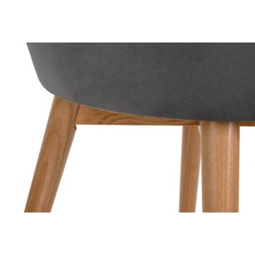 Обеденный стул BAKERI 86x48 см серый/бук