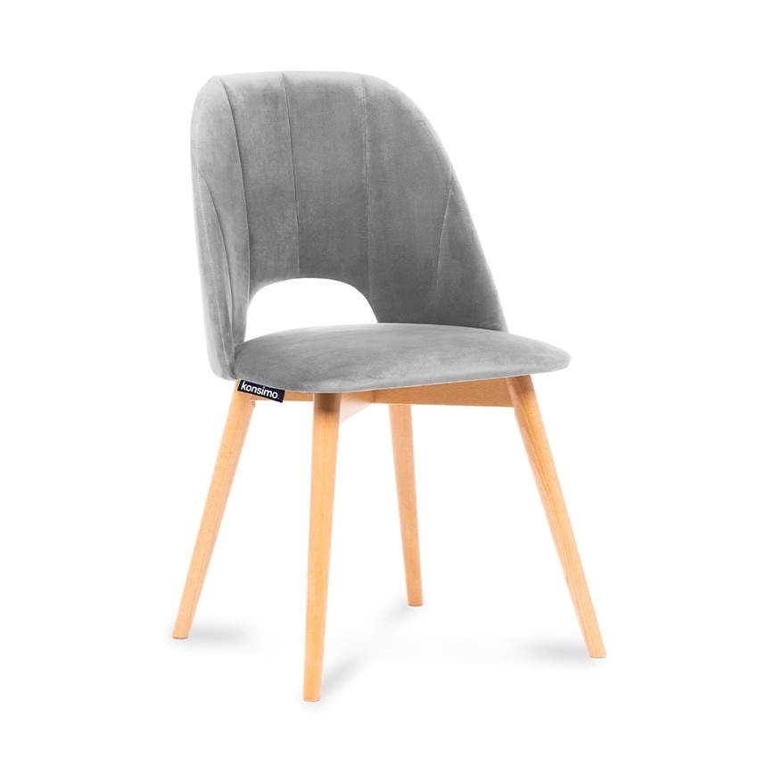 Обеденный стул TINO 86x48 см серый/бук