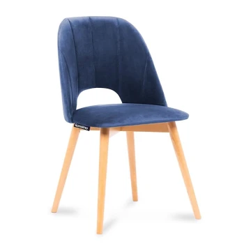 Обіднє крісло TINO 86x48 см темно-синій/бук