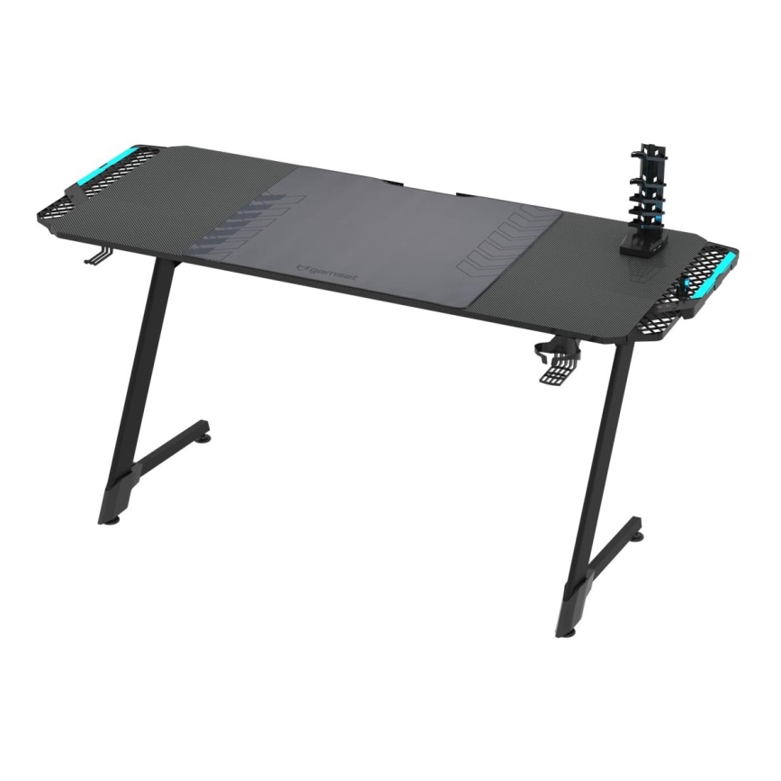 Ігровий стіл SNAKE з LED RGB-підсвіткою 156x60 см чорний